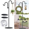 Upgraded 74" Shepherd's Hook Stand plant，Bird Feeder，Wind Chime Hanger Stand,