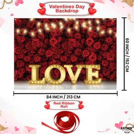 Love with Roses Red Banner