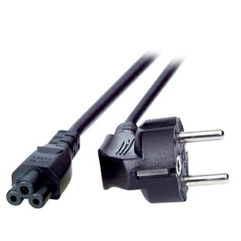 EFB Power Cable Protective Contact Power Cable 90° - C5 180°, Black, 3 m, 3 x 0.75 mm²