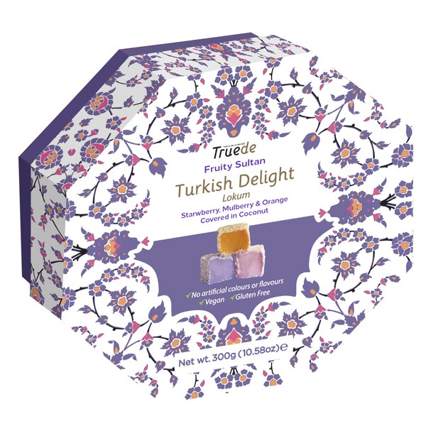 Truede Fruity Sultan coated with Coconut Turkish Delight (300g) -