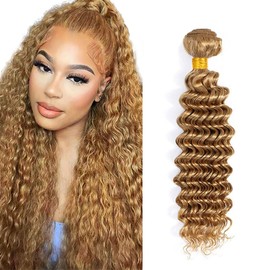22 Inch Raivide Hair Color #27 Bundles Honey Blonde Deep Wave Human Hair Bundles Brazilian Honey Blonde Bundles Human Hair Color #27 Loose Deep Wave Bundles