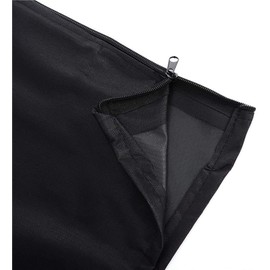 Mexi - Funda impermeable para barbacoa, protección contra el polvo, para barbacoa eléctrica redonda de gas carbón, accesorio para patio, jardín, con bolsa de almacenamiento, color negro