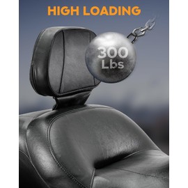 PBYMT Driver Backrest, Adjustable Backrest Plug-in Motorcycle Back Rest Fit for Harley Davidson Touring Road Glide Street Glide Road King Electra Glide 1997-2024