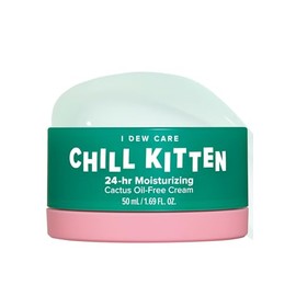 I Dew Care Crema facial hidratante - Chill Kitten | 24 horas, gel de aloe vera para piel seca, roja, sin aceite de cactus, 1.69 onzas líquidas