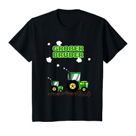 Children's Big Brother Children's Tractor Boys Birth Gift Idea T-Shirt, black