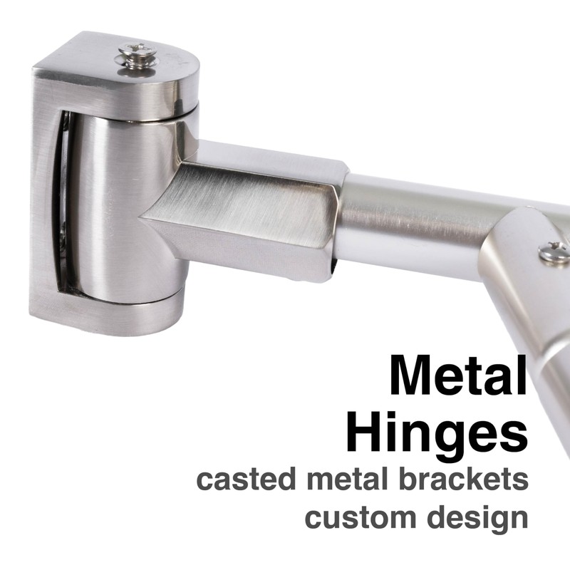 JS Jackson Supplies Double Curved Shower Rod, Metal Construction, Adjustable