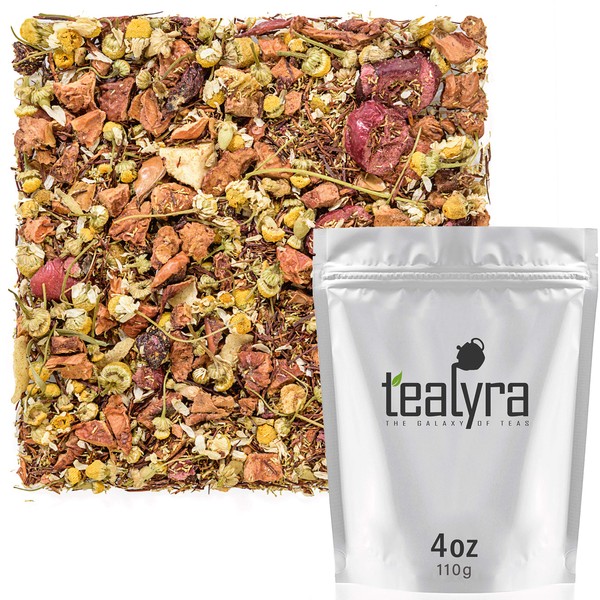 Tealyra - Tranquil Nights - Chamomile Fruity - Herbal Tea - Loose Leaf Tea - Calming & Relax Tea - Caffeine Free - All Natural Ingredients - 110g (4-ounce)