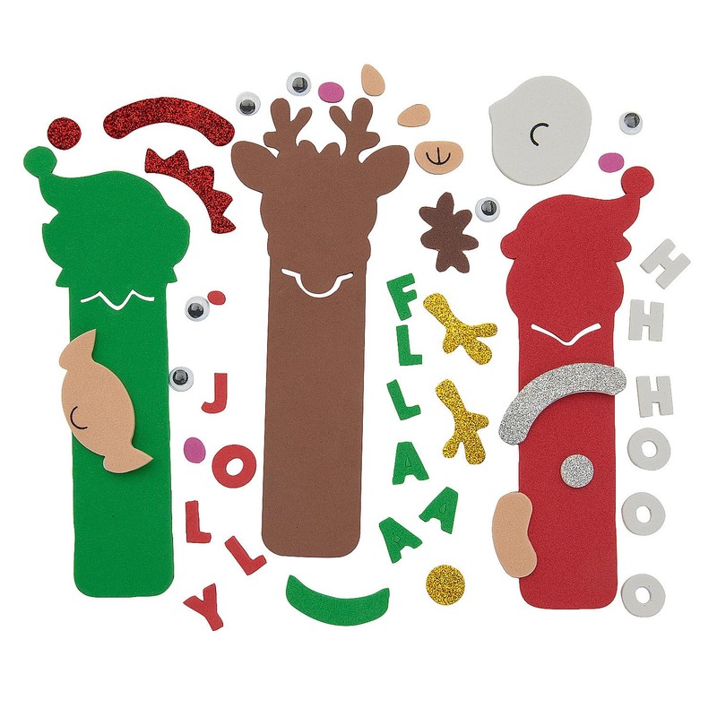 Fun Express Christmas Character Bookmark Craft Kit - Makes 12