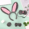 Vovii Premium Gray Rabbit 4 Piece Costume Set with Adjustable