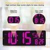 XREXS Large Digital Wall Clock with Remote Control, 16.5 Inch