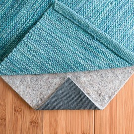 RUGPADUSA - Basics - 2'6" x 8' - 1/8" Thick - Felt + Rubber - Non-Slip Rug Pad - Cushioning Felt for Modest Comfort - Safe for All Floors and Finishes