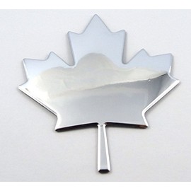 Maple Leaf Canada Chrome Finish Decal Emblem 3D Sticker car Bike 2.7" Flexible