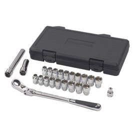 GEARWRENCH 23 Piece 3/8" Drive Pass-Thru™ 6 Point Standard SAE/Metric Mechanics Tool Set | 893823