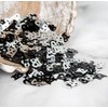 14g Black & Silver 18th Birthday Confetti Foil Metallic Glitz