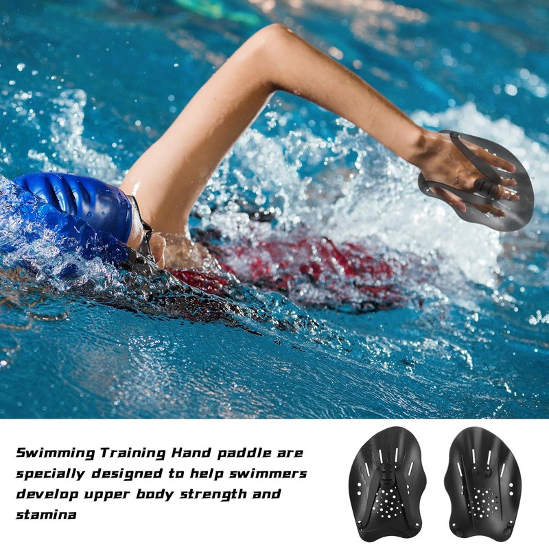 Zocipro 1 Pair Swimming Hand Paddles, Swim Paddles with Adjustable