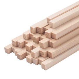 Balsa Wood Sticks Balsa Wood Strips 5/16" x 12", 30 PCS Square Wooden Sticks Wooden Dowels for Crafts, Unfinished Dowel Rods for Crafting, Miniature Architectural Model Building Supplies, DIY Projects