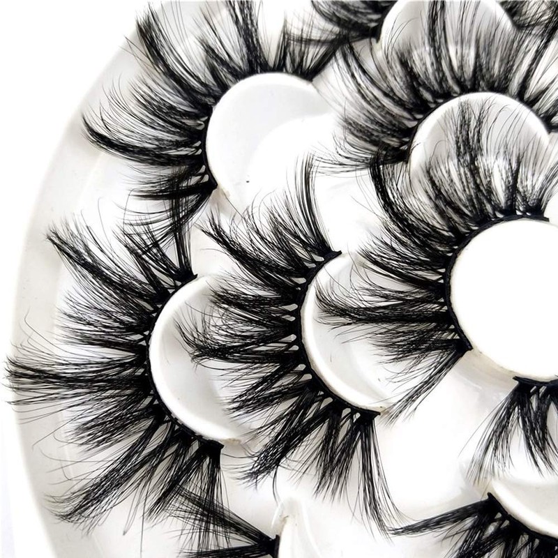 Thick False Eyelashes, 7 Pairs 25 mm 8D Faux Mink