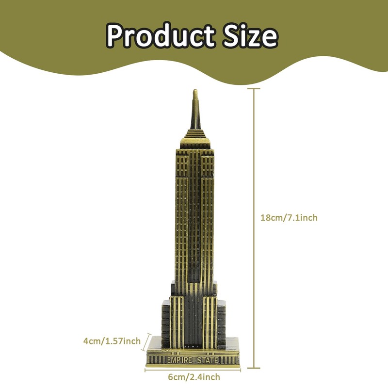 ASUNFO 7.1 Inch Empire State Building Statue Figurine New York