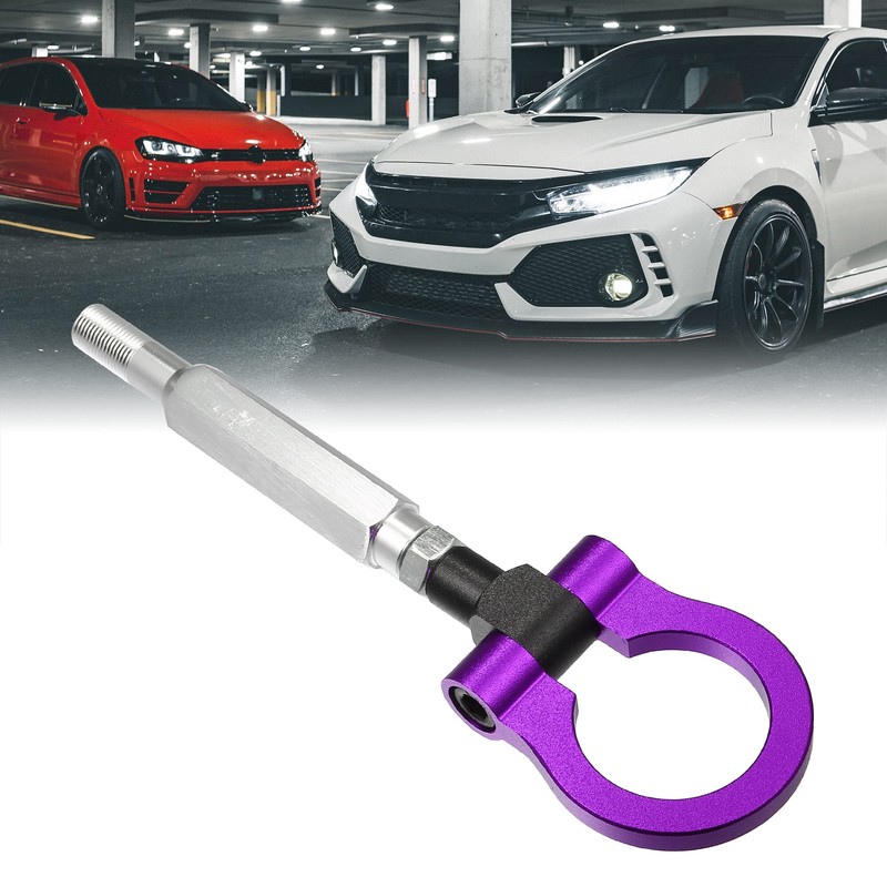 A ABSOPRO Front Bumper Trailer Ring Eye Drag Hook Purple