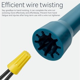 JANDECCN Wire Nut Twister, Cable Twisting Tool for Drill with 1/4" Chuck