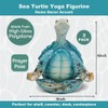 Wisboey 2 Pieces Sea Turtle Yoga Figure Decorations Meditation Yoga