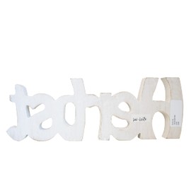 HEITMANN DECO Holzschriftzug Herbst weiß, ca. 30,8 x 2,7 x 11,3 cm