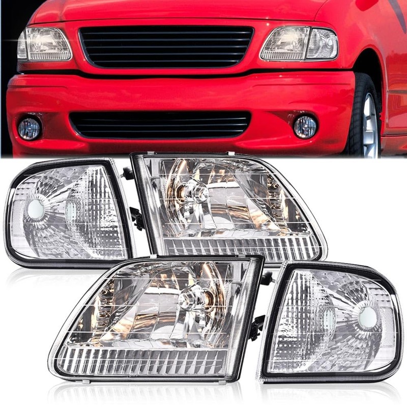 Headlights Headlamp Assembly Faros Conjunto De Faros Compatible with Ford