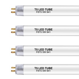 Wesome Lighting 12 Inch F8T5/CW LED Replacement Bulbs, 4100K Cool White, T5 LED 5 Watts Replace Fluorescent Bulb with LED, Replacement Tube for Counter and Cabinet Fixture, 4 Pack