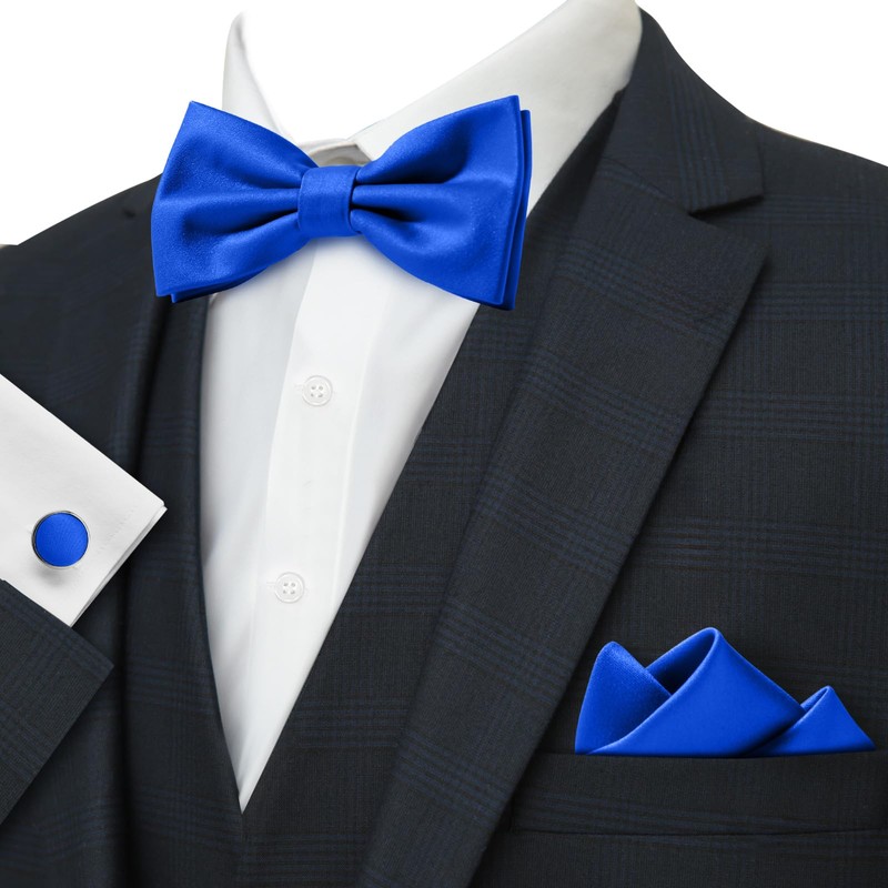 Cummerbund and Bow Tie Set Solid Color Adjustable Formal Men's