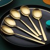 Golden Dinner Spoons 6 Pieces, Kyraton 19cm Stainless Steel Titanium
