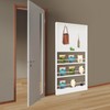 3 Tier Solid Wood Bookshelf Magazine Rack with Pegboard, Floor