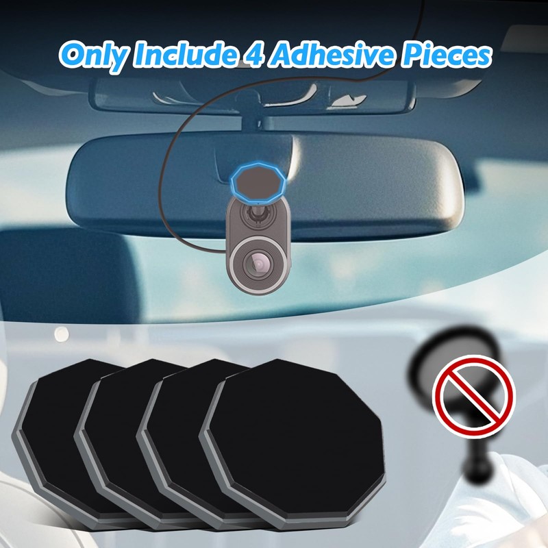 CERCGVEL 4Pcs/6Pcs Adhesive Metal Piece Compatible with Garmin Low-Profile Magnetic