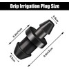 Wzzy Gurden Drip Irrigation Connectors with Barbed Hooks, 4/7 mm,