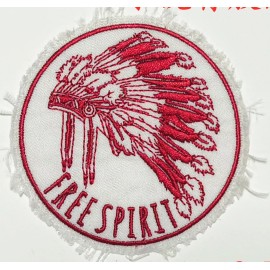 Unbranded free spirit Indian Chief Feather Totem embroidered Iron/Sew ON Patch 3366