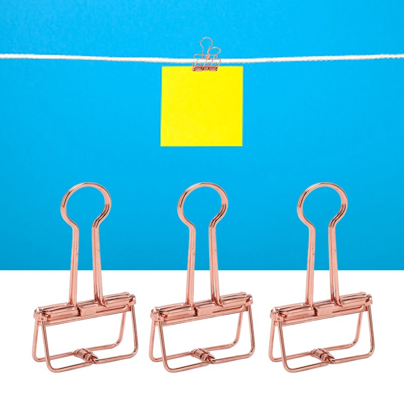 50Pcs Hollow Binder Clips Metal Paper Binder Clips for Documents