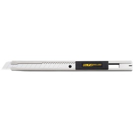 OLFA 9mm Stainless-Steel Utility Knife (SVR-2) - Multi-Purpose Retractable Precision Knife w/Stainless-Steel Snap-Off Blade, Replacement Blades: Any OLFA 9mm Blade