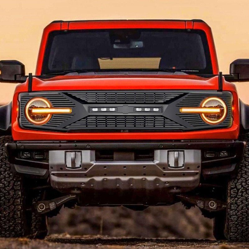 AMERICAN MODIFIED Tomahawk Front Replacement Grille with Off Road Lights
