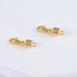 ALEXCRAFT Gold Magnetic Clasp Chain 925 Sterling Silver Bracelet Clasp Magnetic Clasp for Chains Necklace Bracelet DIY Jewellery Making Accessories