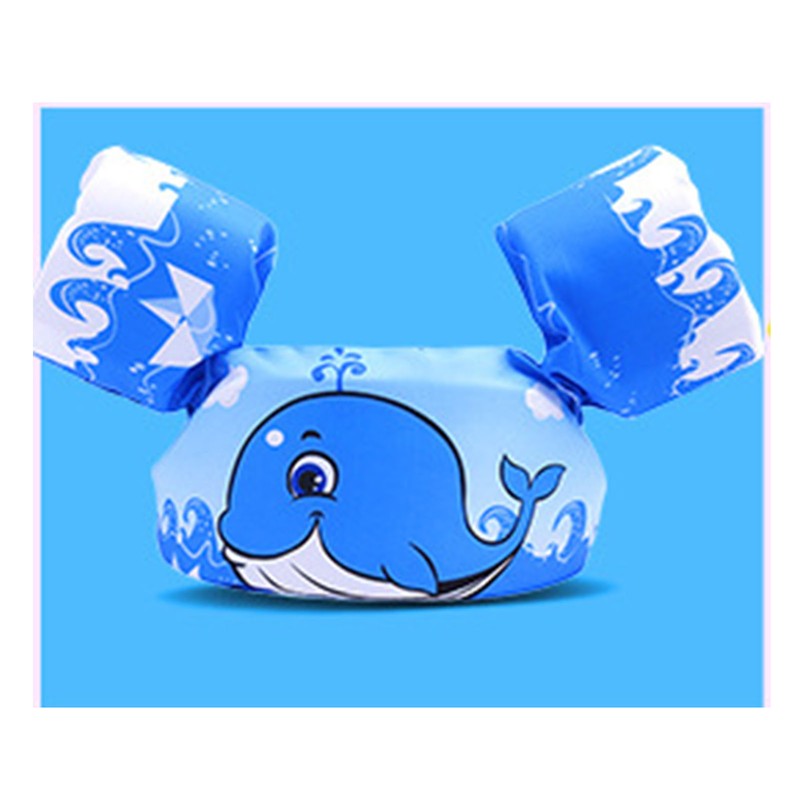 Kids Swim Vest Inflation Free Cartoon Pattern Foldable EPE Swim