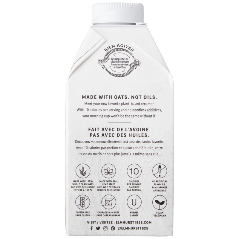 Elmhurst Unsweetened Oat Creamer 6x473 ML