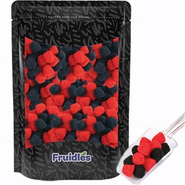 Berry Gummy Candy, Nonpareils Coated Gummies (Red & Black Berry, 2 Pounds)
