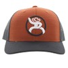 HOOEY Men’s Roughy Adjustable Snapback Hat (Orange/Black)