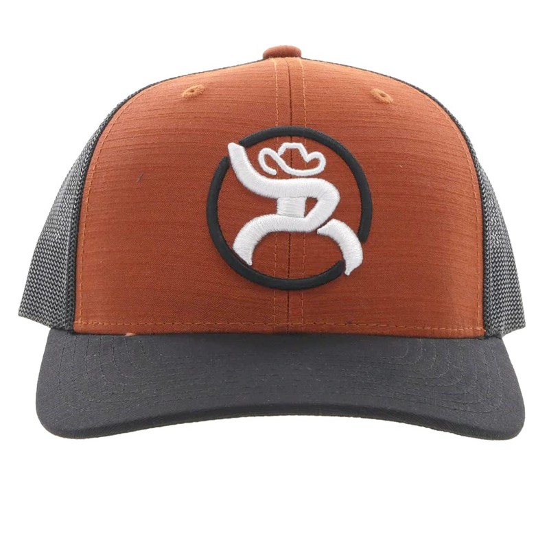 HOOEY Men’s Roughy Adjustable Snapback Hat (Orange/Black)