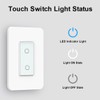 Nexete Smart Light Switch,2.4GHz Wi-Fi Single Pole Touch Switch, Timmer