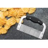 HIC Kitchen Crinkle-Cut Wave Slicer French Fry Vegetable Cutter, Stainless