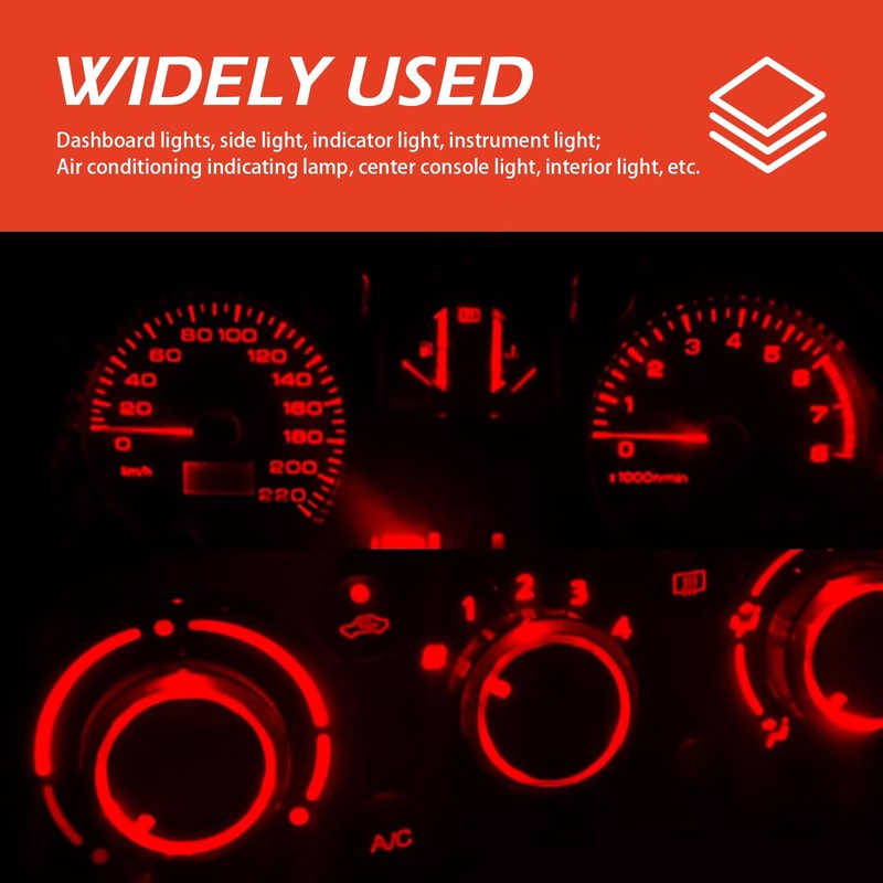 20PCS 74 Led Bulb Dash Lights Super Bright, T5 37