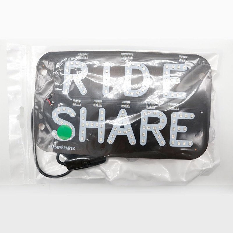 YSY LED Car Window Accessory Sign RIDESHARE for Ride Share