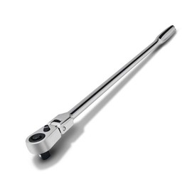 Powerbuilt 649955 Pro Tech 1/2-inch Drive x 17-inch Long Reach Ratchet Contour Handle - with Extra Long Handle Ratchet, Flex Head, 72 Tooth