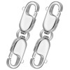2 Pcs Silver Double Clasps, 925 Sterling Silver Double Lobster