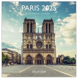 DRAEGER PARIS 1886 | Large Wall Calendar 2025 | 29 x 29 cm | 12 Photos | September 2024-December 2025 | 7 Languages | Ecological Design | FSC Paper | Various themes: Paris, Animals, Artistic